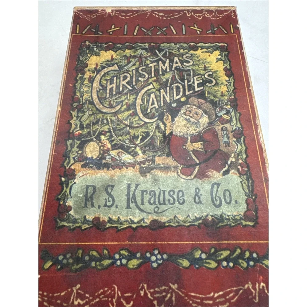 VTG R.S Krause &Co Collections‎ 6 Candle Holder Wood Christmas.